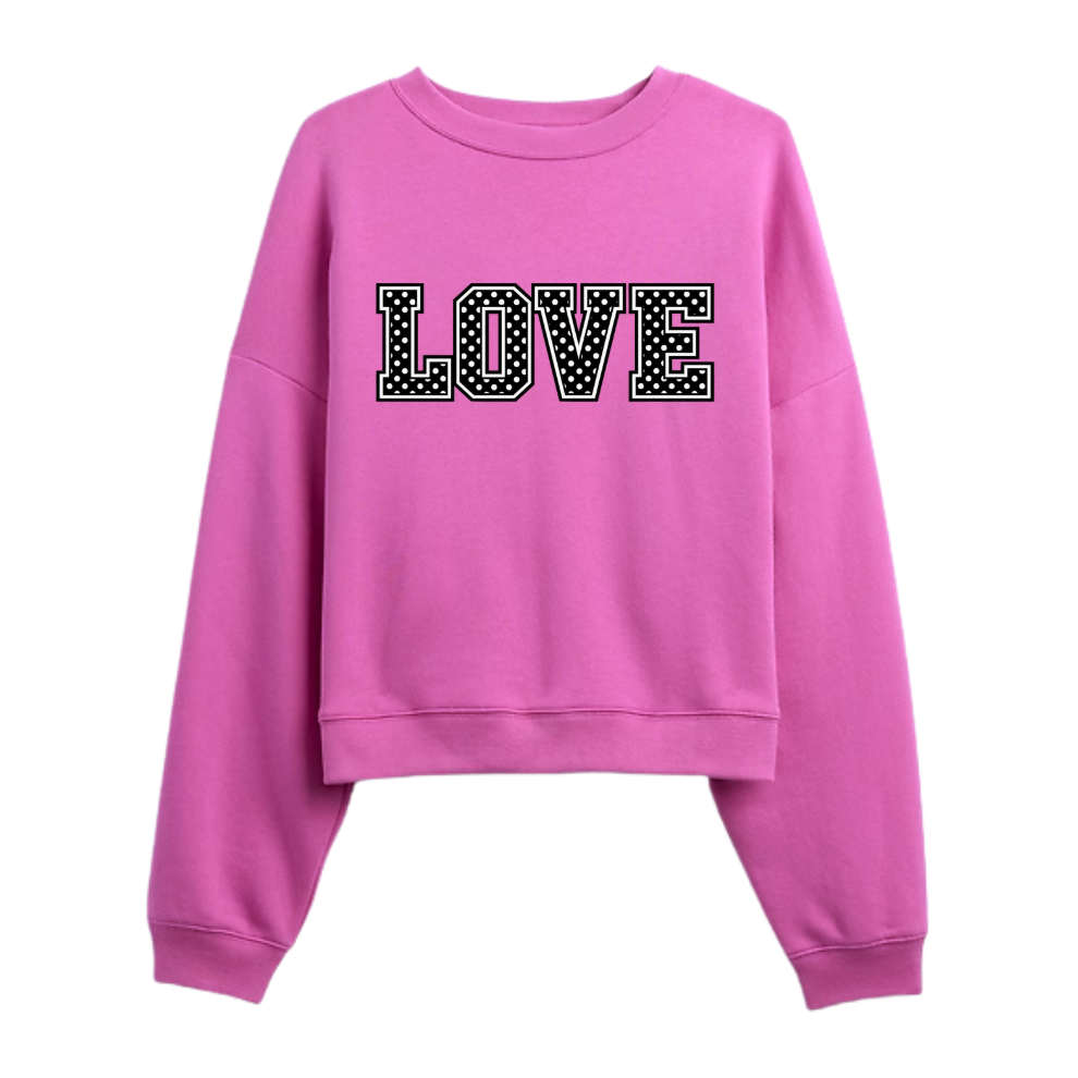 POLKA LOVE ♡ printed sweatshirt