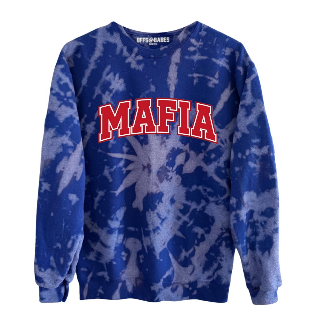 MAFIA ♡ adult tie-dye varsity sweatshirt