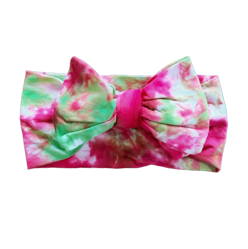 HOLIDAY BB BOW ♡ tie-dye baby headband