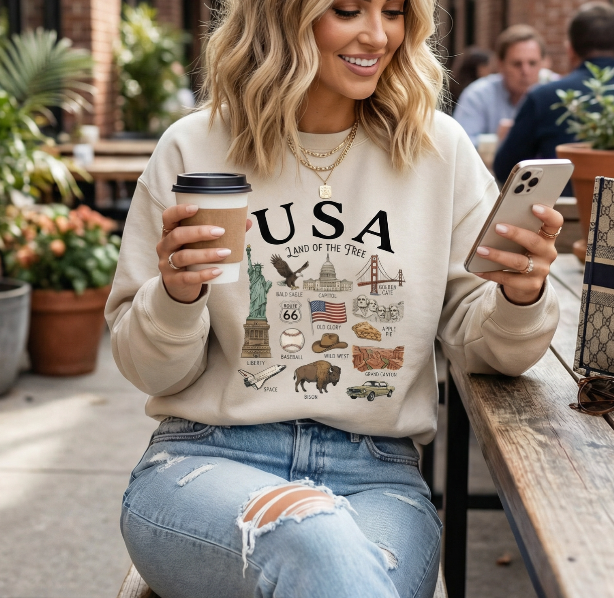 USA ICONS ♡ printed sweatshirt