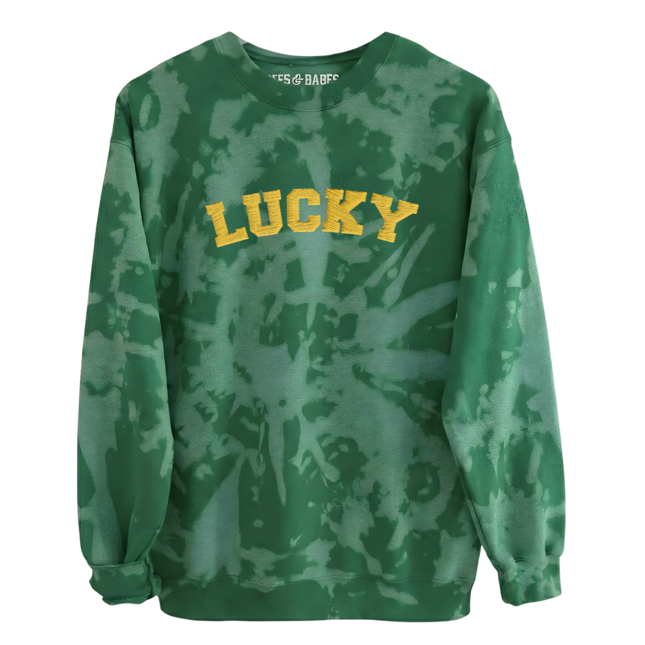 LUCKY GOLD STITCH ♡ tie-dye sweatshirt