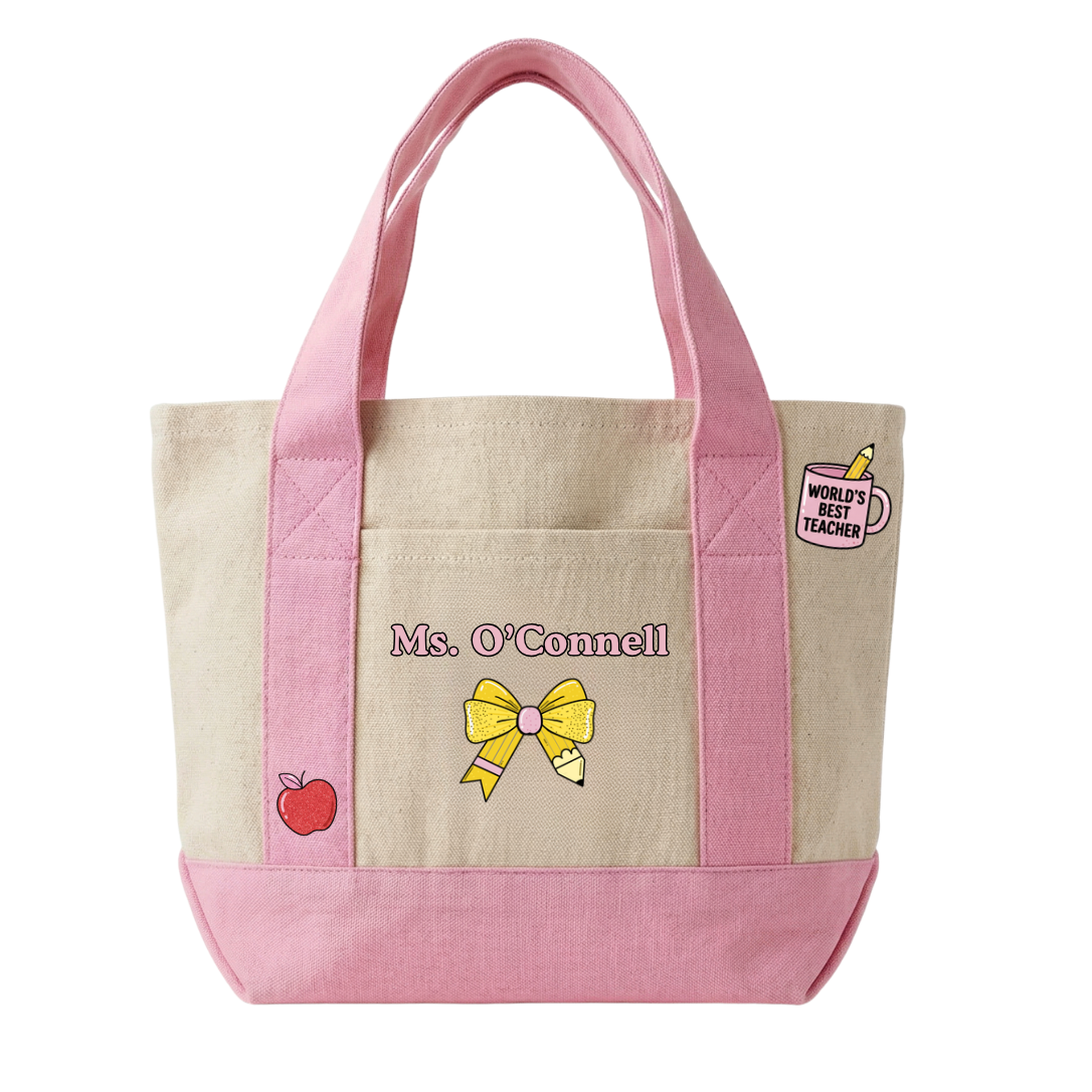 TEACHER ICON TOTE ♡ mini canvas tote