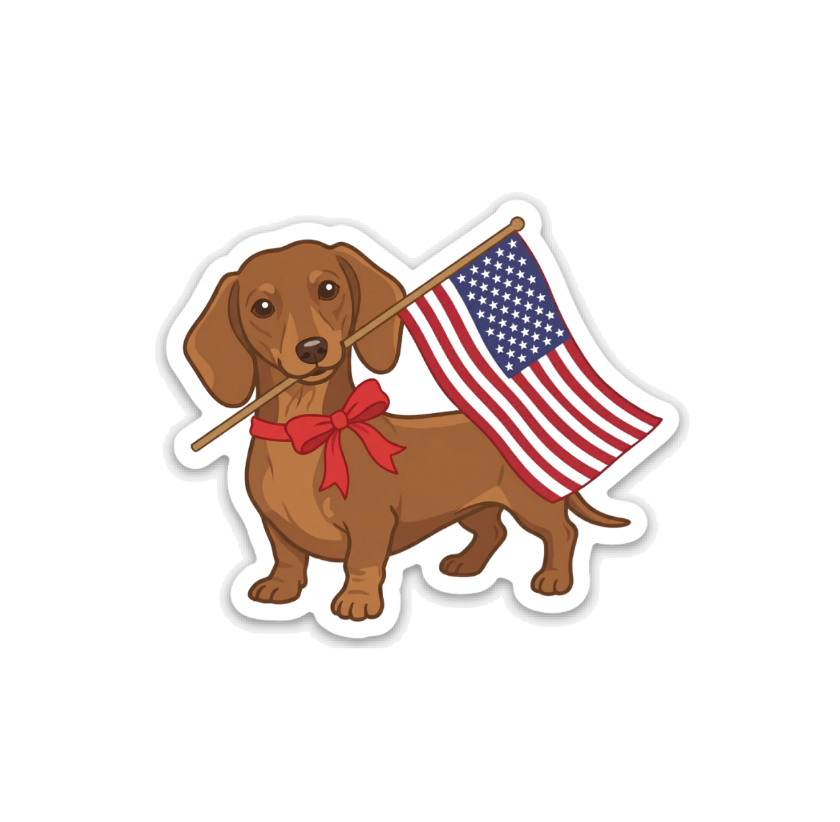 USA DACHSHUND ♡ sticker