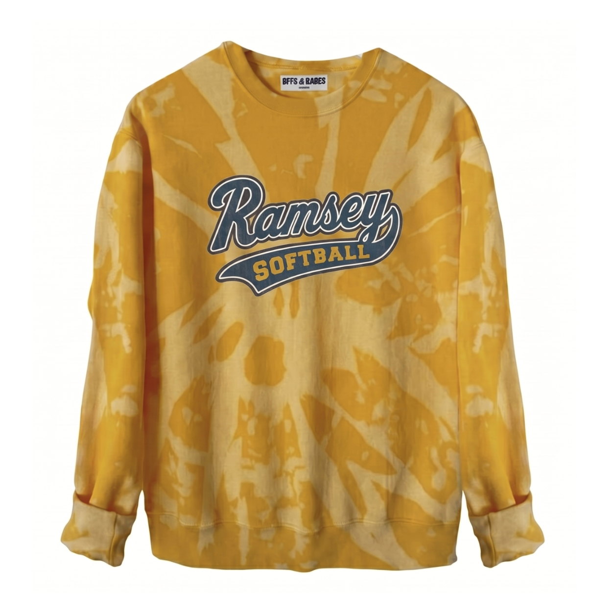 RAMSEY SOFTBALL ♡ adult tie-dye sweatshirt
