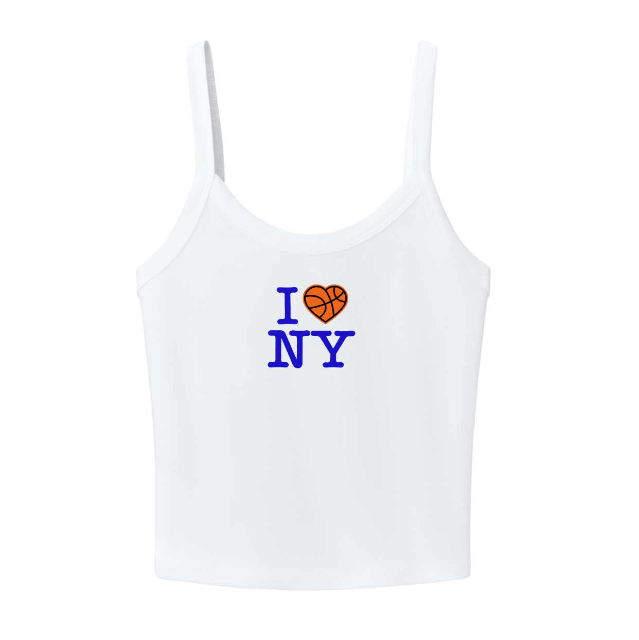 I LOVE NY ♡ adult printed spaghetti strap crop top