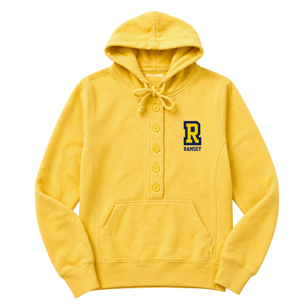RAMSEY ♡ adult henley hooded sweatshirt