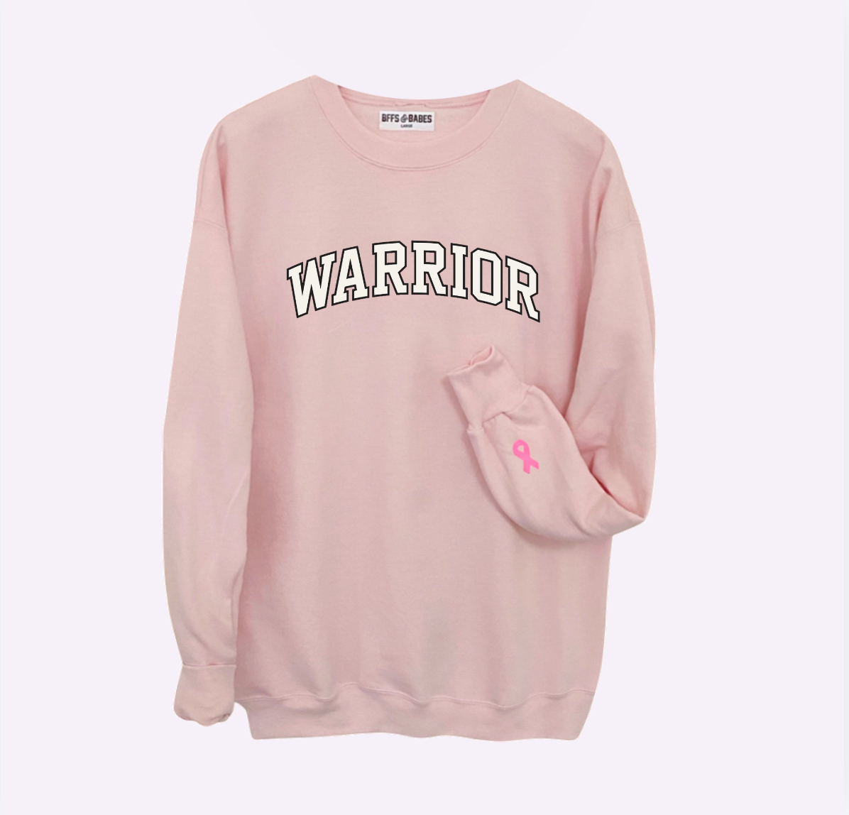 WARRIOR ♡ personalizable ribbon on the cuff sweatshirt