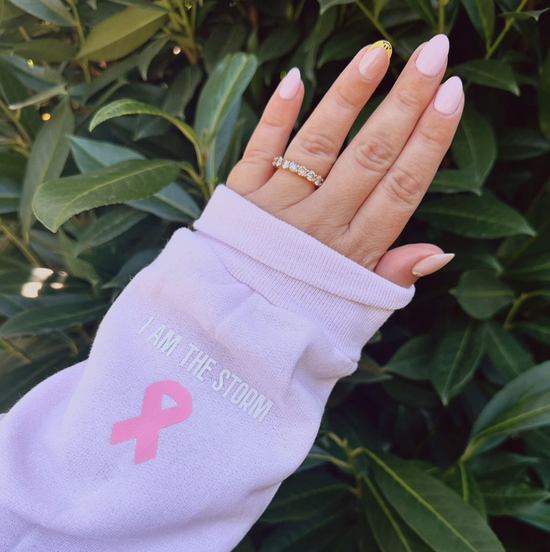 WARRIOR ♡ personalizable ribbon on the cuff sweatshirt