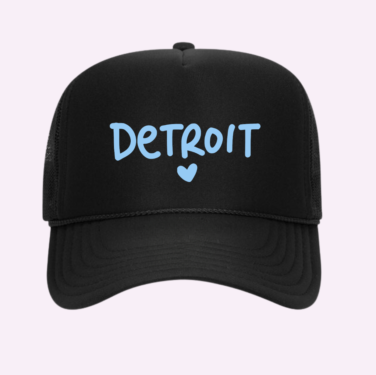 I LOVE DETROIT ♡ printed trucker hat