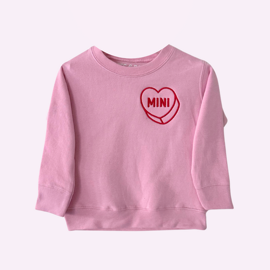 LUV LETTERS STITCH ♡ mini heart sweatshirt