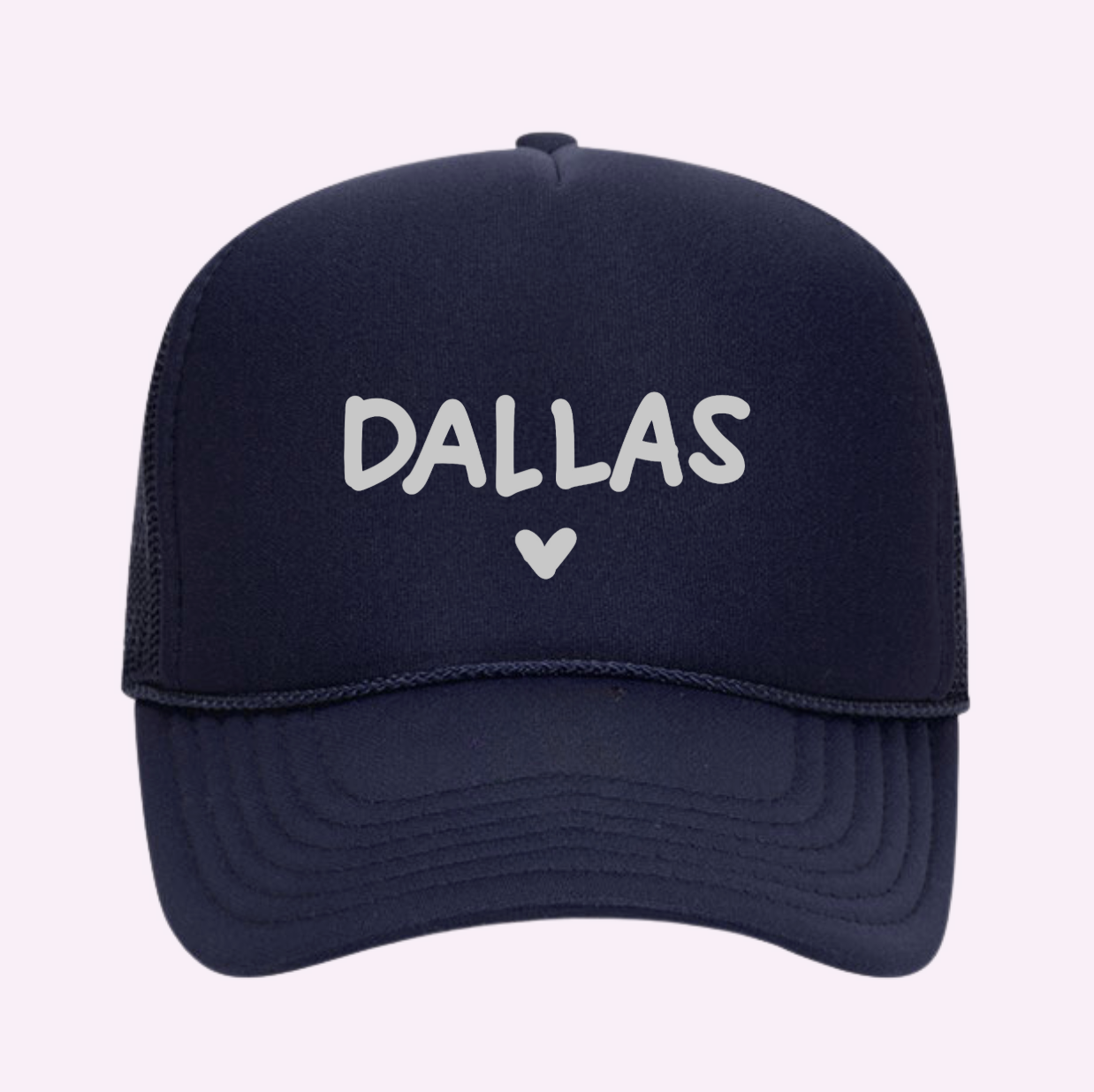 I LOVE DALLAS ♡ printed trucker hat
