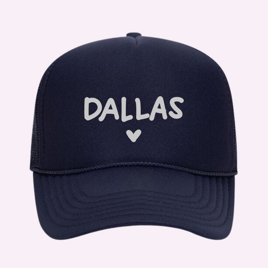 I LOVE DALLAS ♡ printed trucker hat