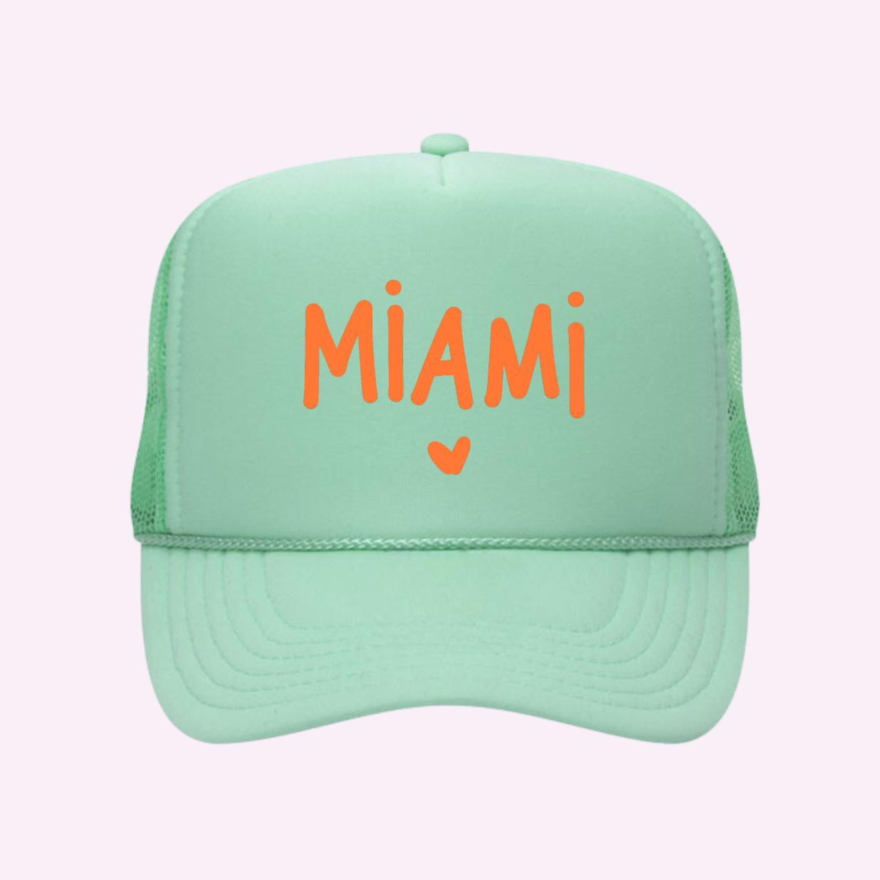 I LOVE MIAMI ♡ printed trucker hat