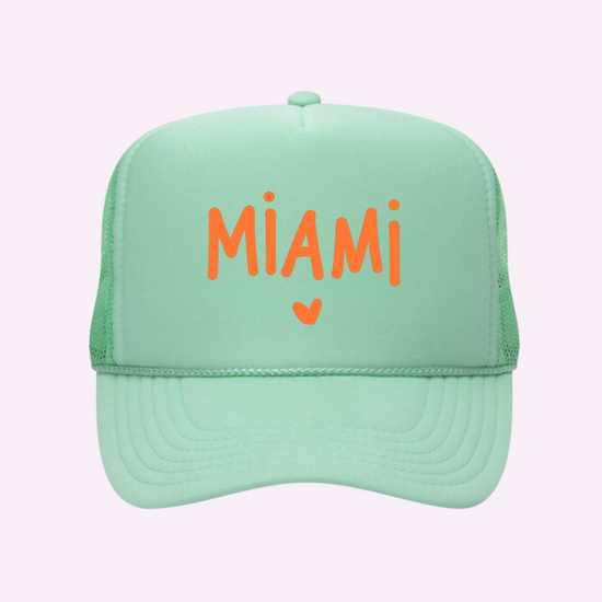 I LOVE MIAMI ♡ printed trucker hat