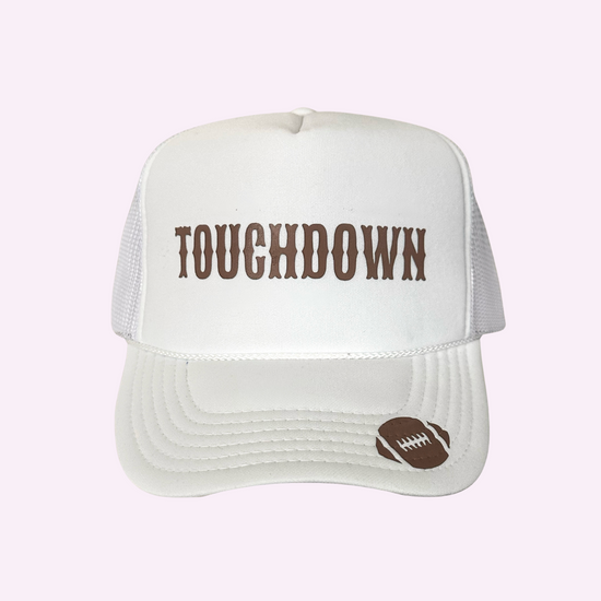 TOUCHDOWN ♡ printed trucker hat