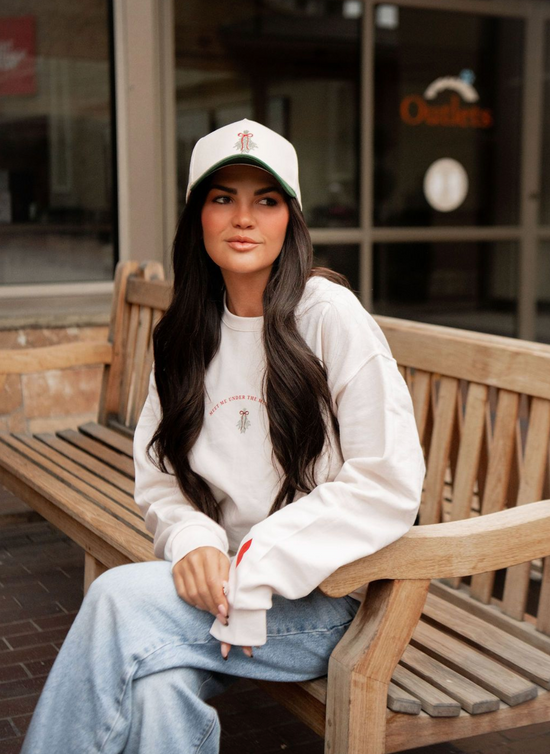 MISTLETOE ♡ holiday junkie x ivory sweatshirt