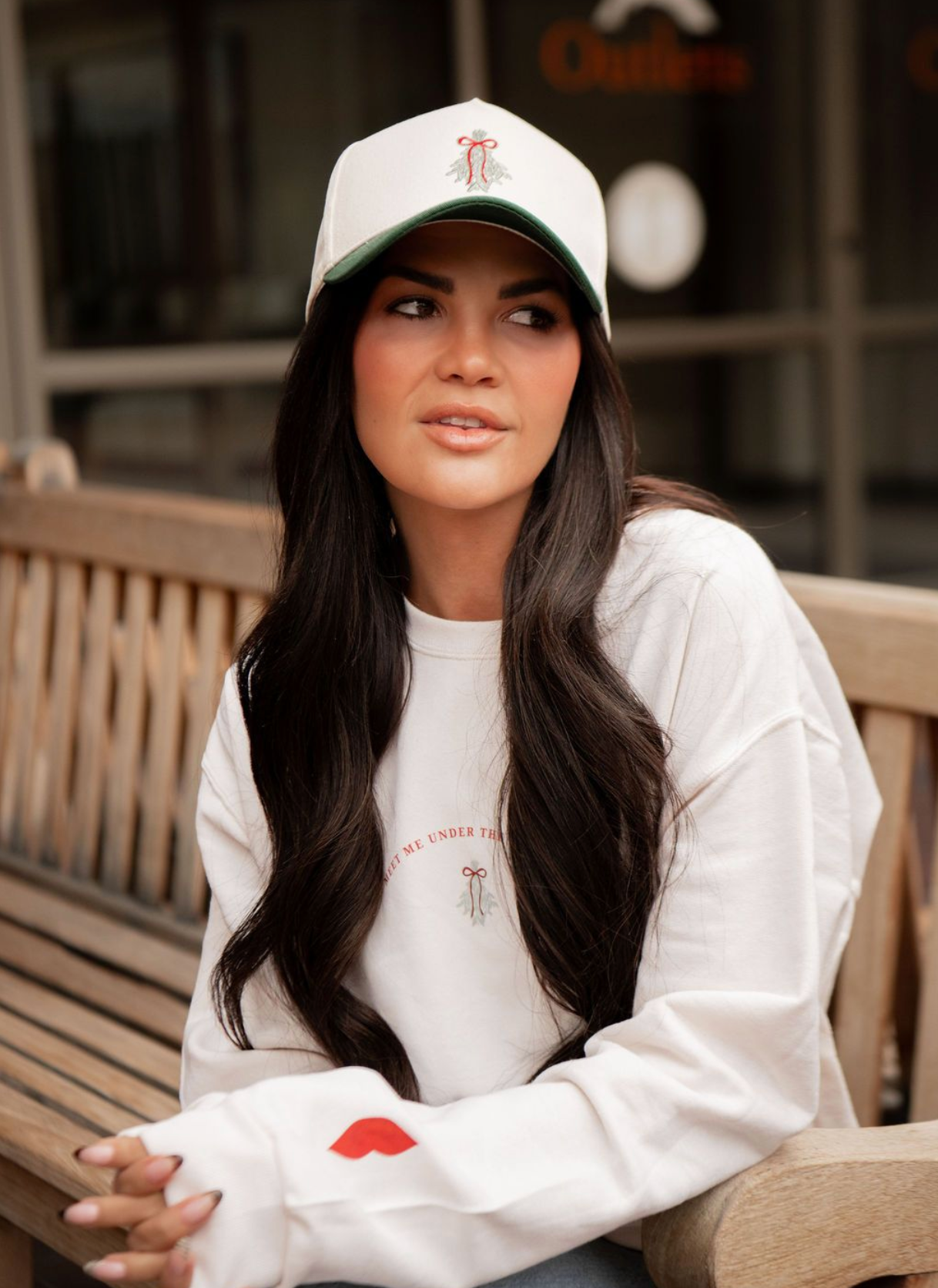 MISTLETOE ♡ holiday junkie x ivory sweatshirt