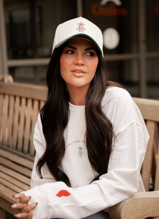 MISTLETOE ♡ holiday junkie x ivory sweatshirt