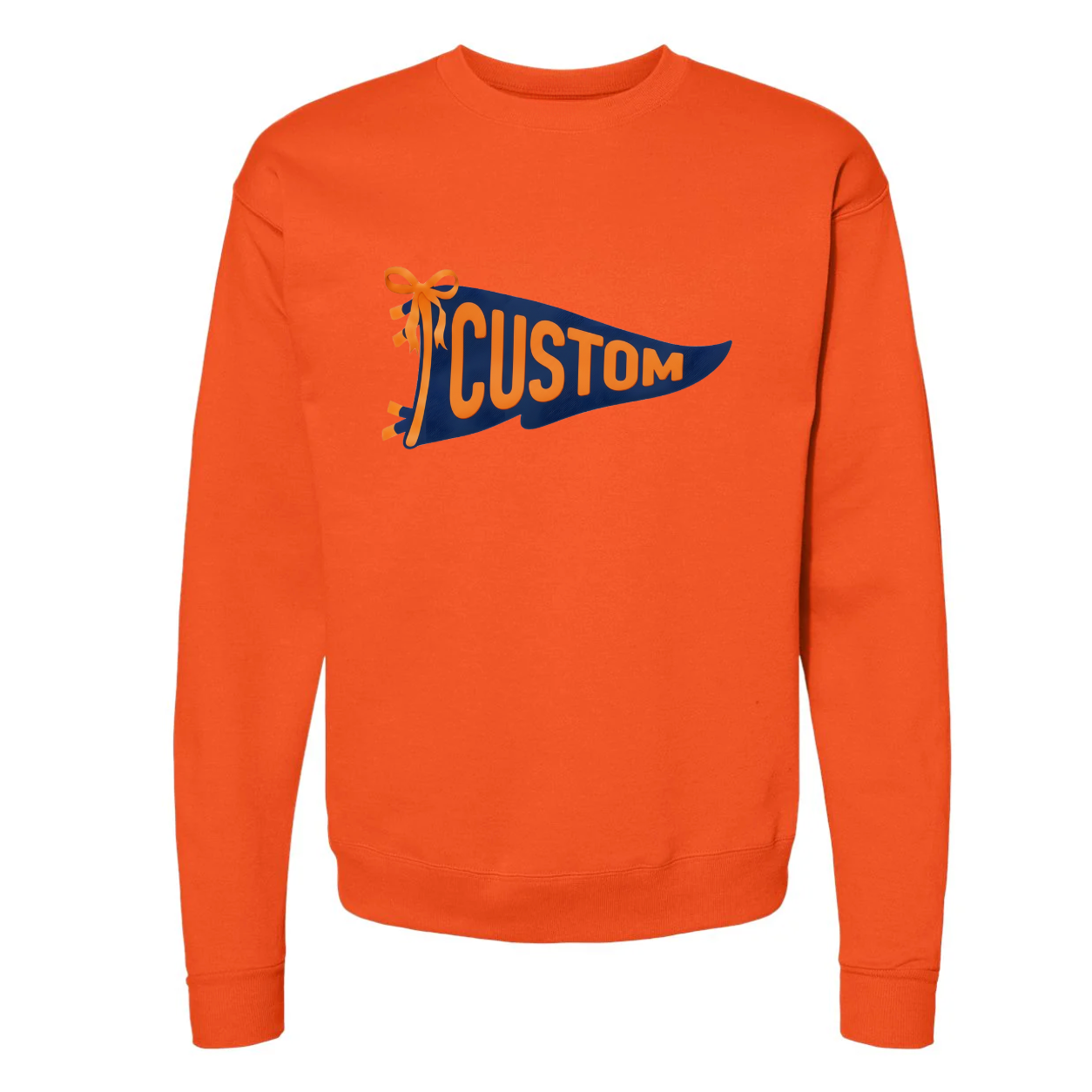 CUSTOM NAVY ORANGE FLAG ♡ adult & kids sweatshirt