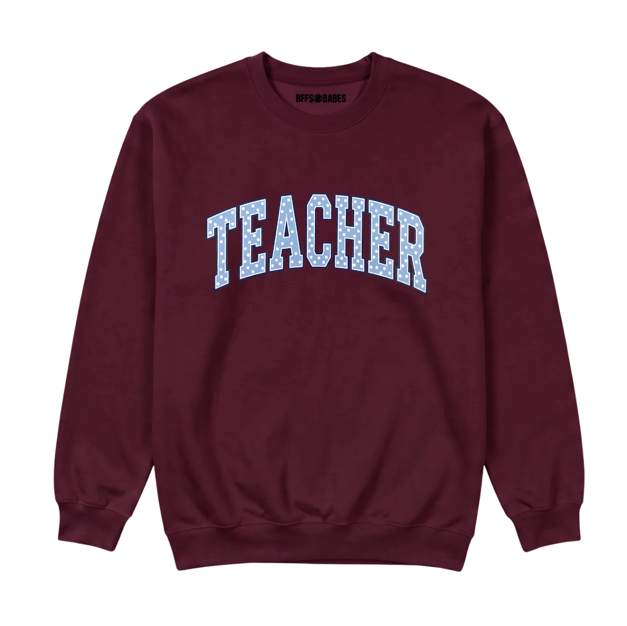 TEACHER ♡ polka dot printed sweatshirt