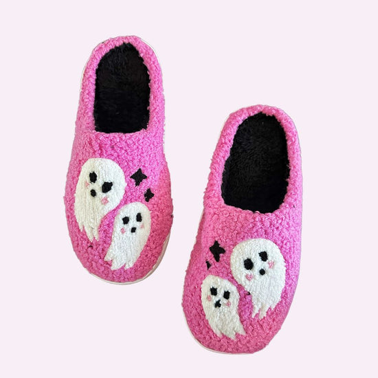 PINK GHOST SLIPPERS ♡ cozy slippers