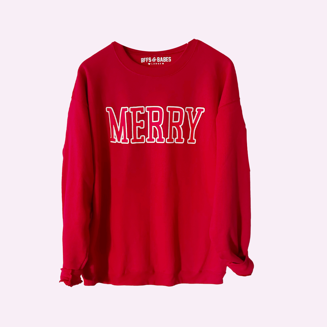 MERRY ♡ adult sweatshirt with merry print