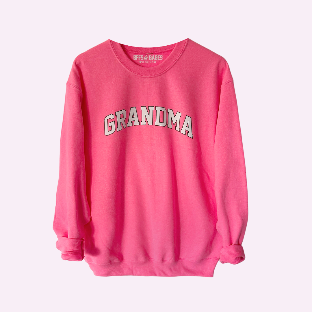 COLLEGIATE GMA ♡ pink printed grandma sweatshirt