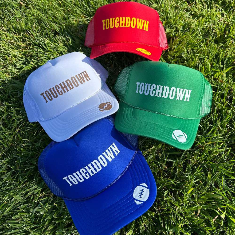 TOUCHDOWN ♡ printed trucker hat