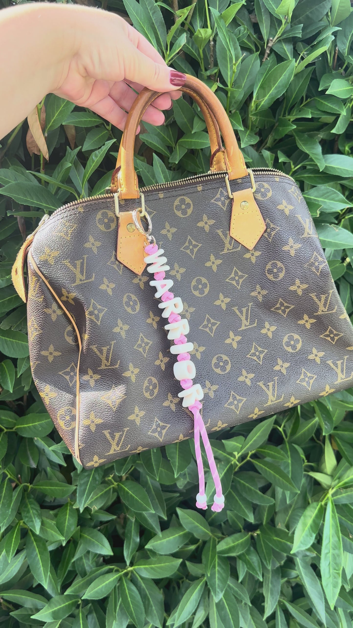 WARRIOR ♡ bag charm for Breast Cancer Awareness