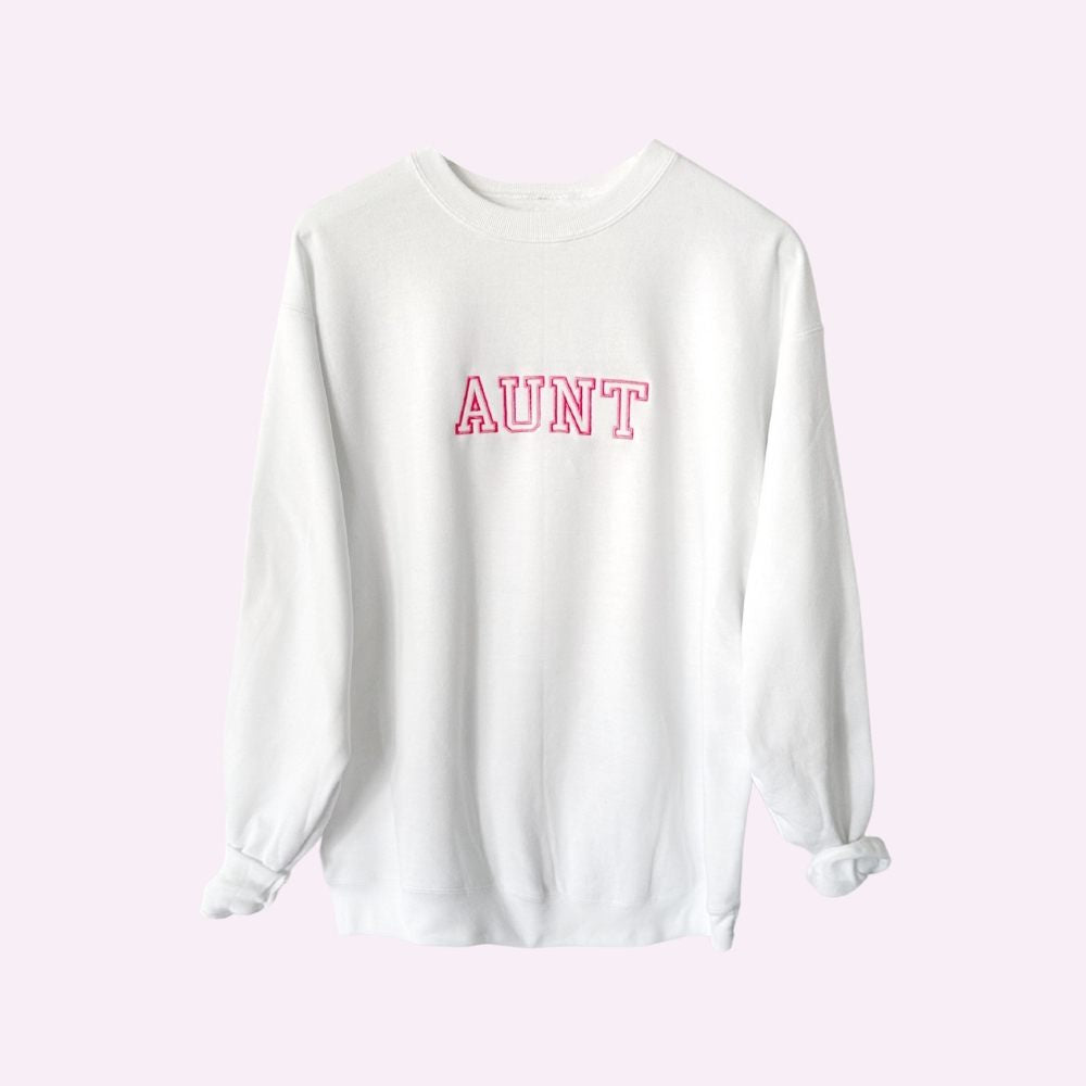 VARSITY STITCH ♡ customizable embroidered sweatshirt adults & kids