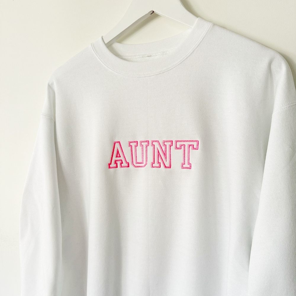 
                
                    Load image into Gallery viewer, VARSITY STITCH ♡ embroidered sweatshirt adults &amp;amp; kids
                
            
