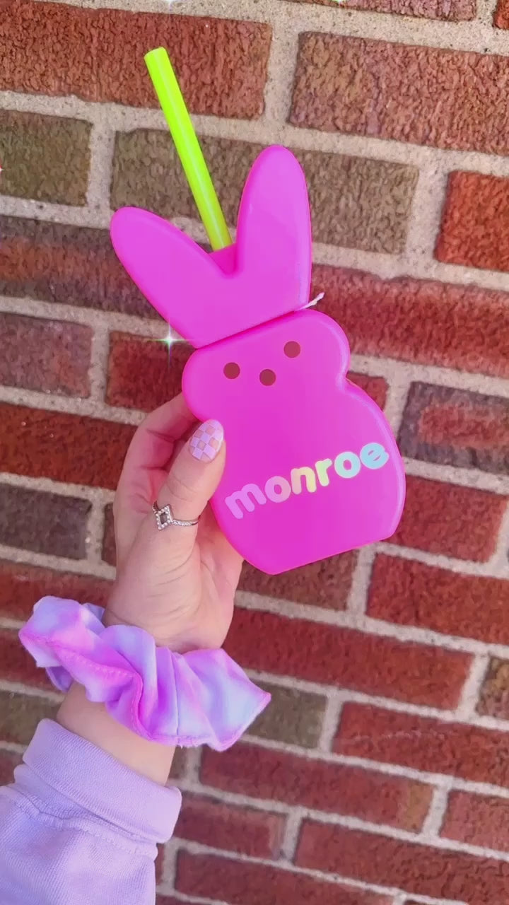 Load and play video in Gallery viewer, HOPPY CUPS ♡ pink personalized tumbler
