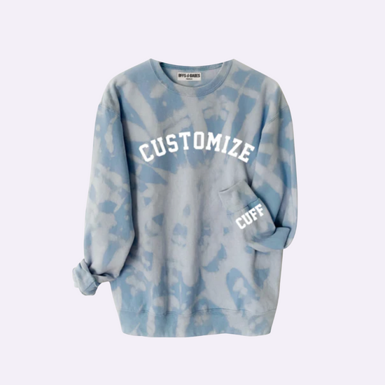 Light blue tie dye sweatshirt hotsell
