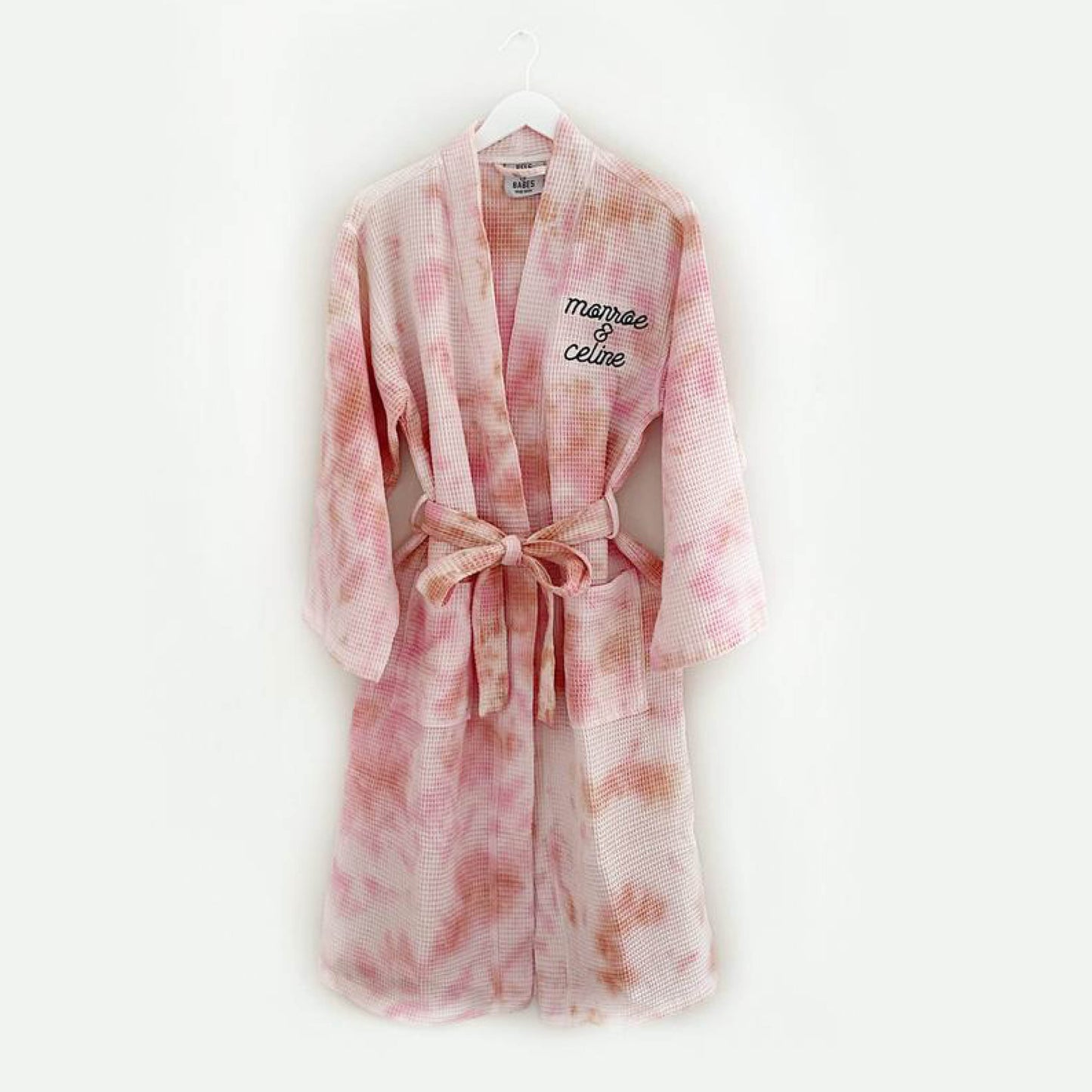 DUSTDYE ROSE ♡ embroidered stitch full length robe