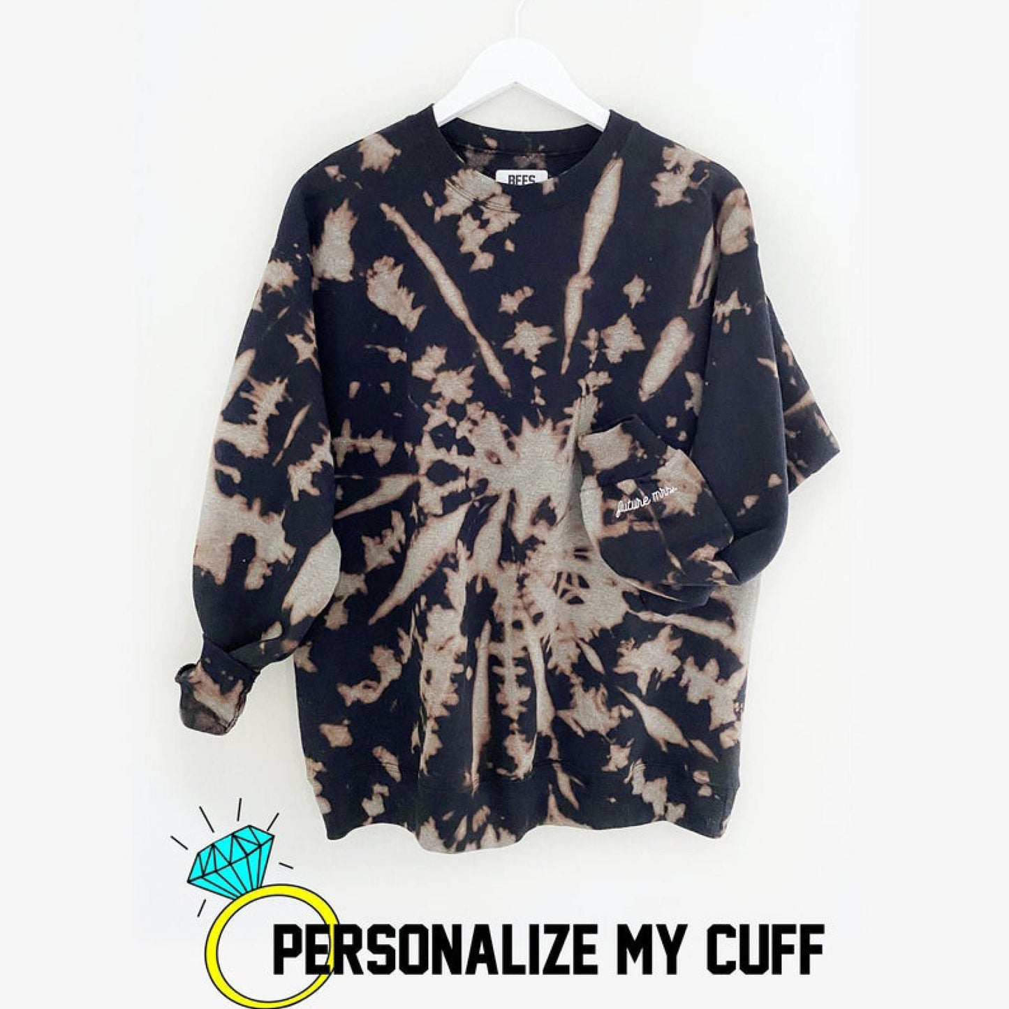 FLIP IT ENGAGED AF ♡ custom cuff sweatshirt