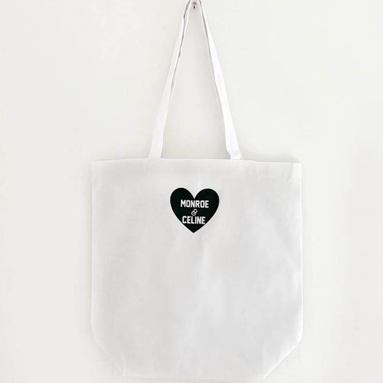 Load image into Gallery viewer, HEART U MOST ♡ personalizable white tote
