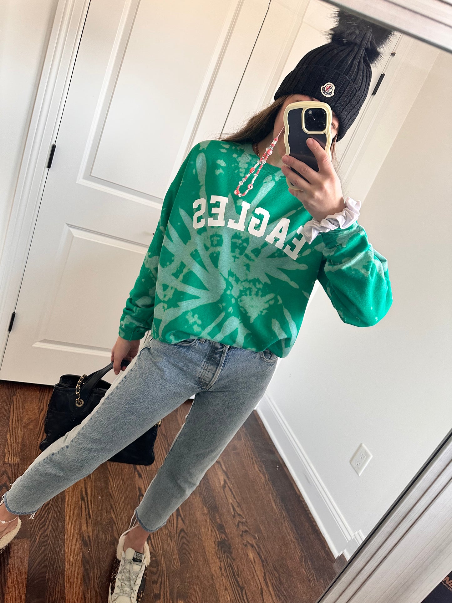 GO EAGLES tie dye sweatshirt BFFS BABES