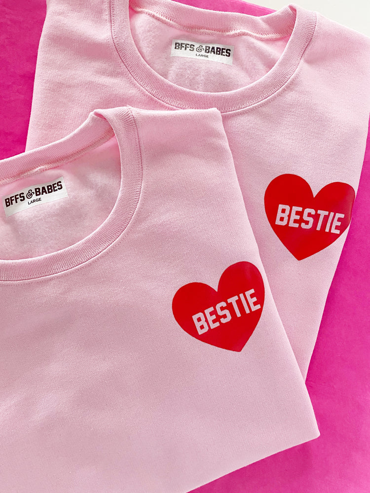 
                
                    Load image into Gallery viewer, HEART U MOST ♡ pink personalizable sweatshirt
                
            