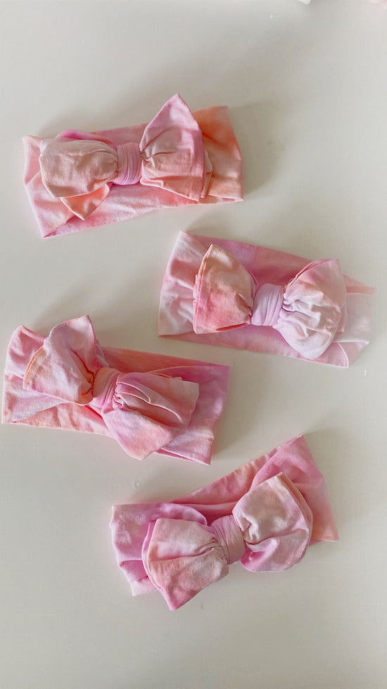 BB BOW ♡ pastel tie-dye double baby bow