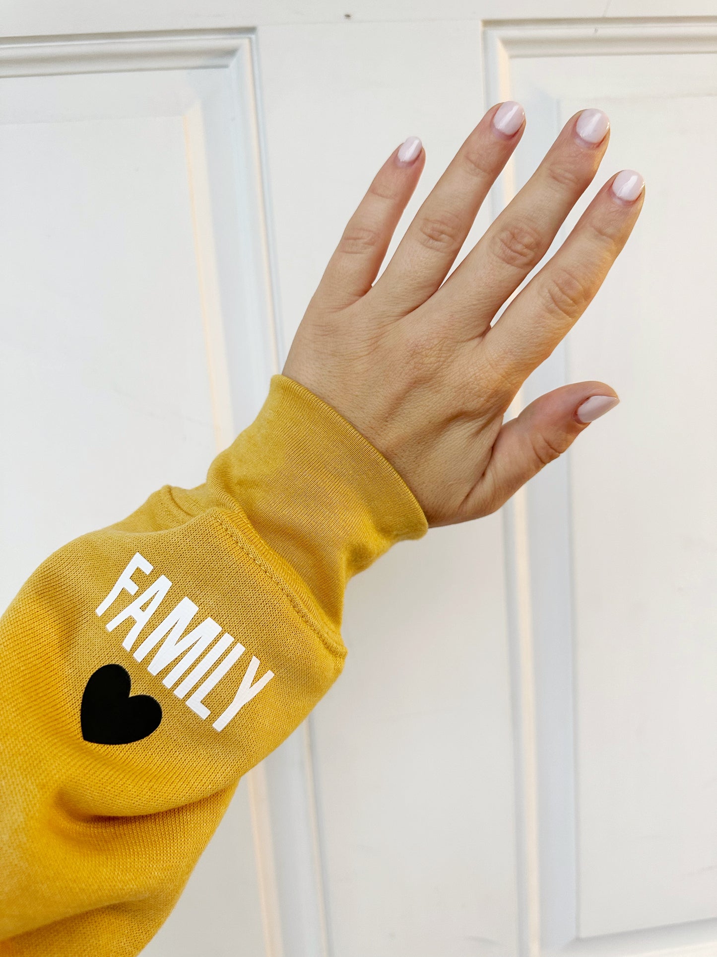 LOVE ON THE CUFF ♡ spice thankful sweatshirt with personalized cuff