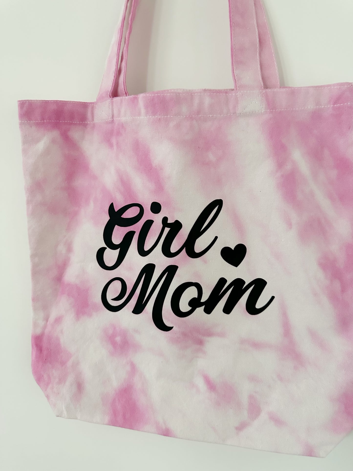 GIRL MOM TOTE ♡ tie-dye tote bag with girl mom print