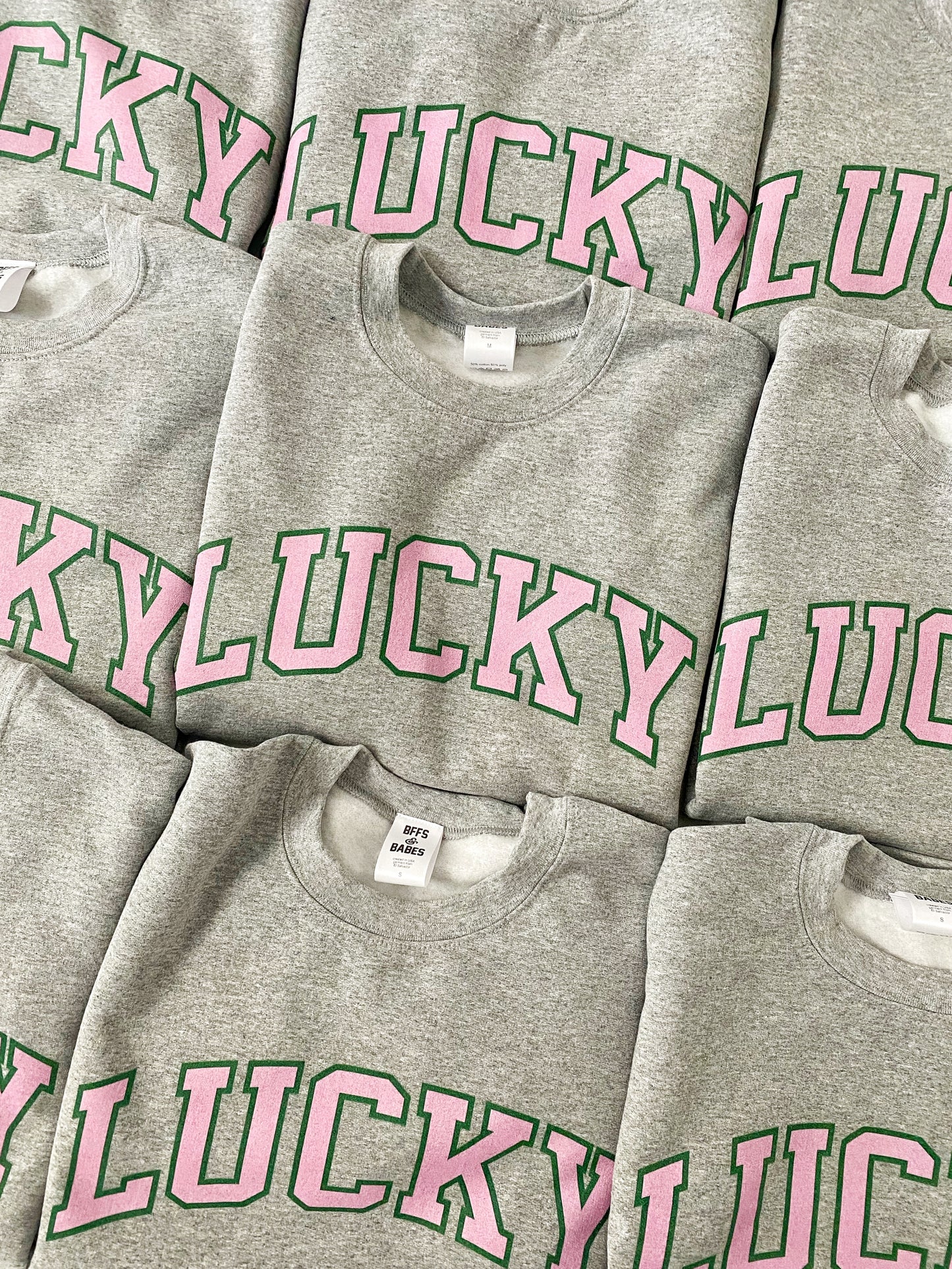 LOTS OF LUCK ♡ gray graphic sweatshirt