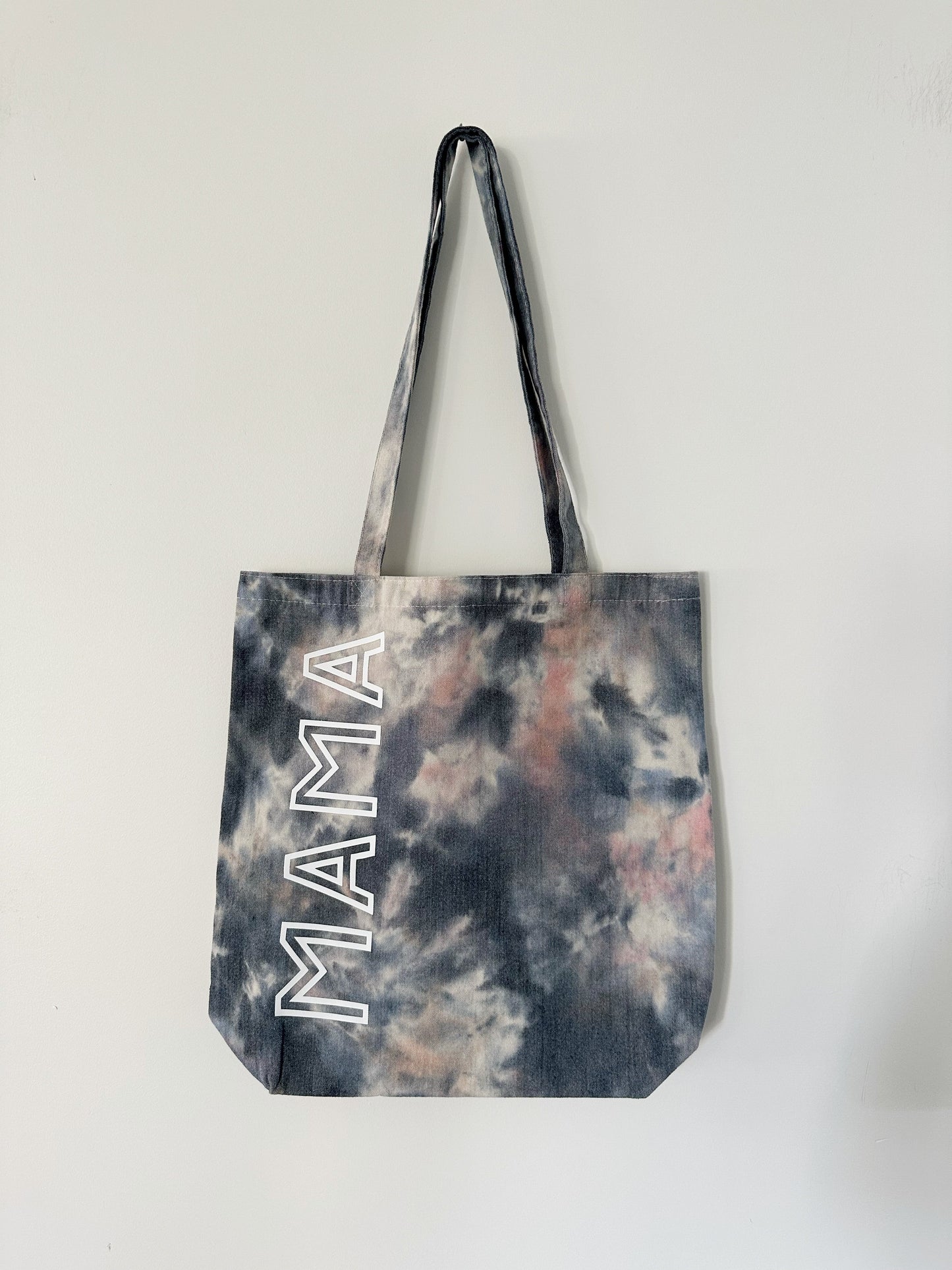 MAMA TOTE ♡ tie-dye tote bag with mama print
