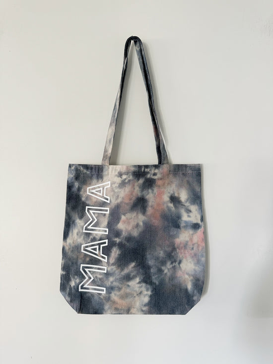 MAMA TOTE ♡ tie-dye tote bag with mama print