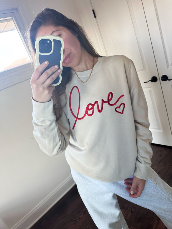 Load image into Gallery viewer, ULTRA LOVE ♡ embroidered love sweatshirt
