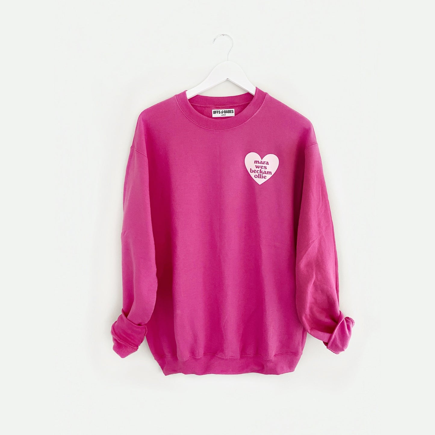 HEART U MOST 2.0 ♡ pink punch adult sweatshirt