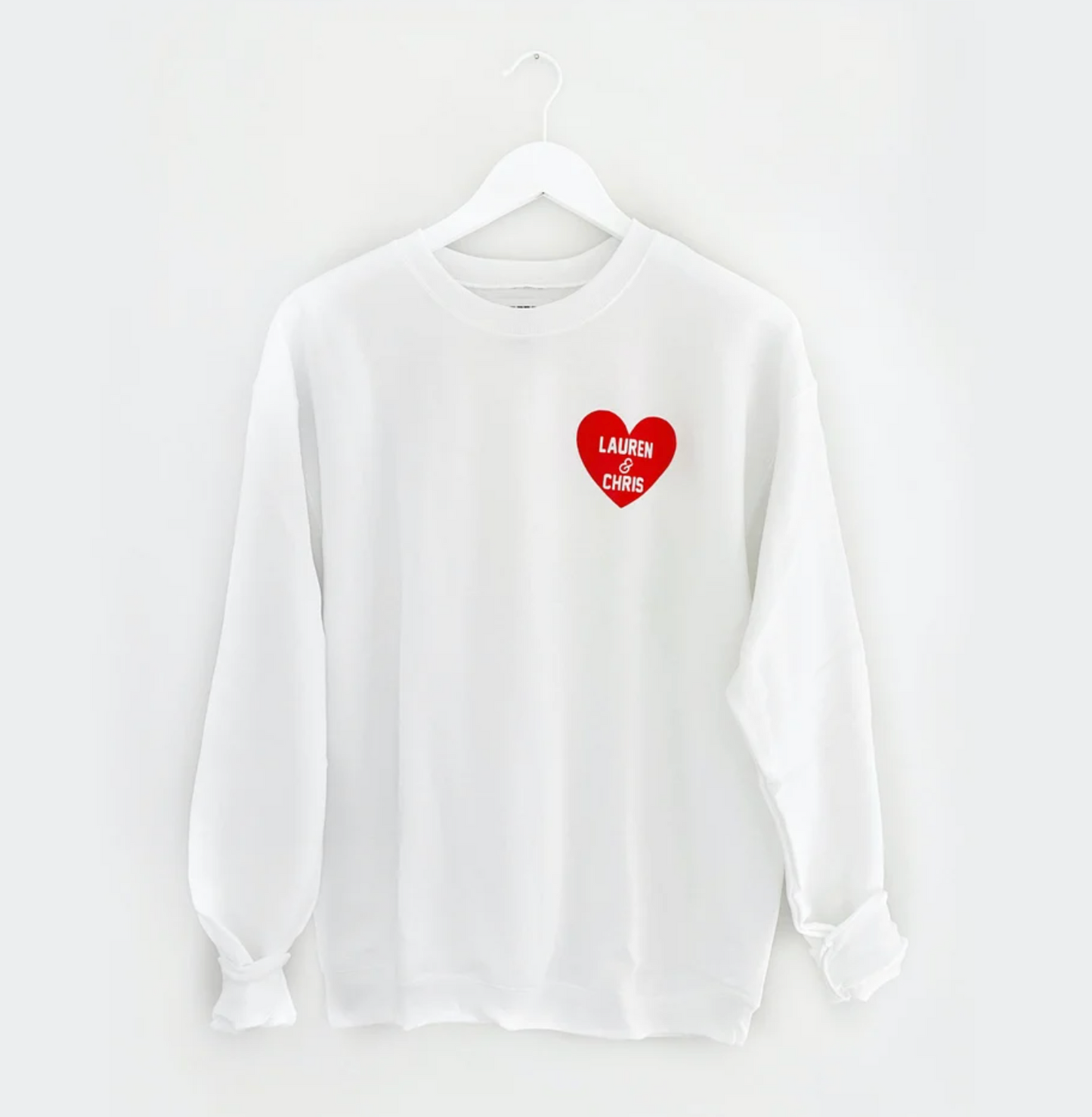 HEART U MOST ♡ personalizable red heart sweatshirt