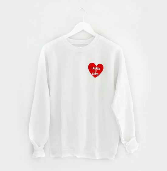 HEART U MOST ♡ personalizable red heart sweatshirt