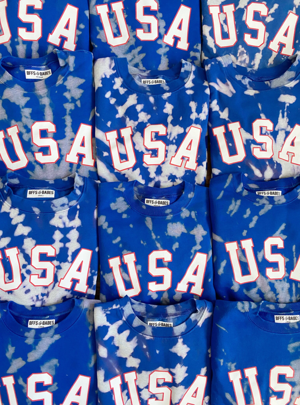TRU AMERICAN ♡ USA tie-dye graphic sweatshirt