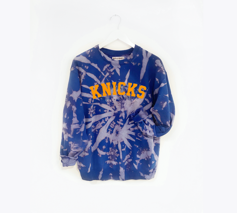 GO TEAM ♡ personalizable royal blue tie-dye sweatshirt – BFFS & BABES